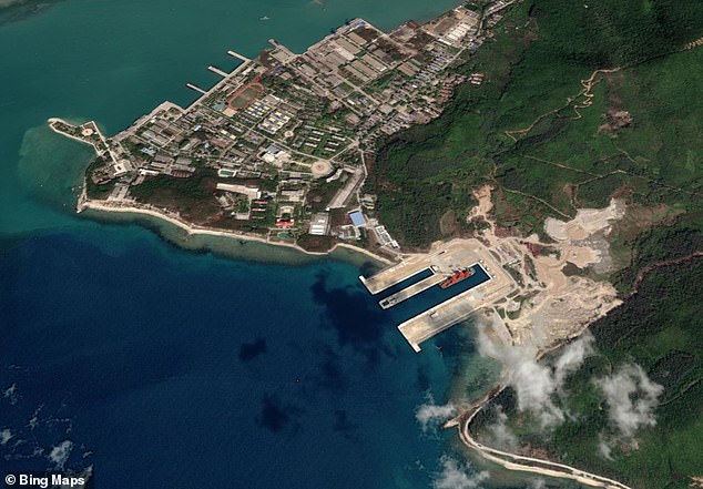 Yulin Naval Base on Hainan Island, where the country