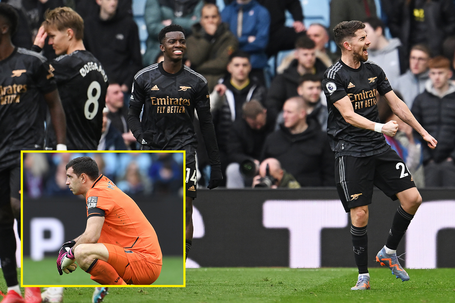 'It's poor to see' - Arsenal and Aston Villa staff clash in the stands after Gunners analysts 'celebrated wildly' following Emi Martinez own goal as Mikel Arteta promises to 'take action' after Miguel Molina was kicked out of stadium
