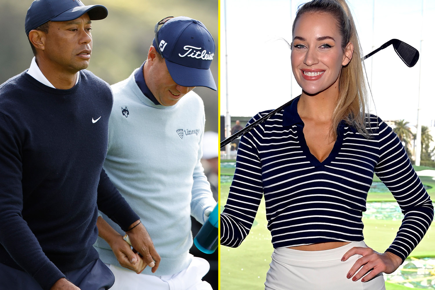 LPGA's Leona Maguire likes tweet criticising Tiger Woods handing Justin Thomas a tampon but golf influencer Paige Spiranac defends 'funny' incident
