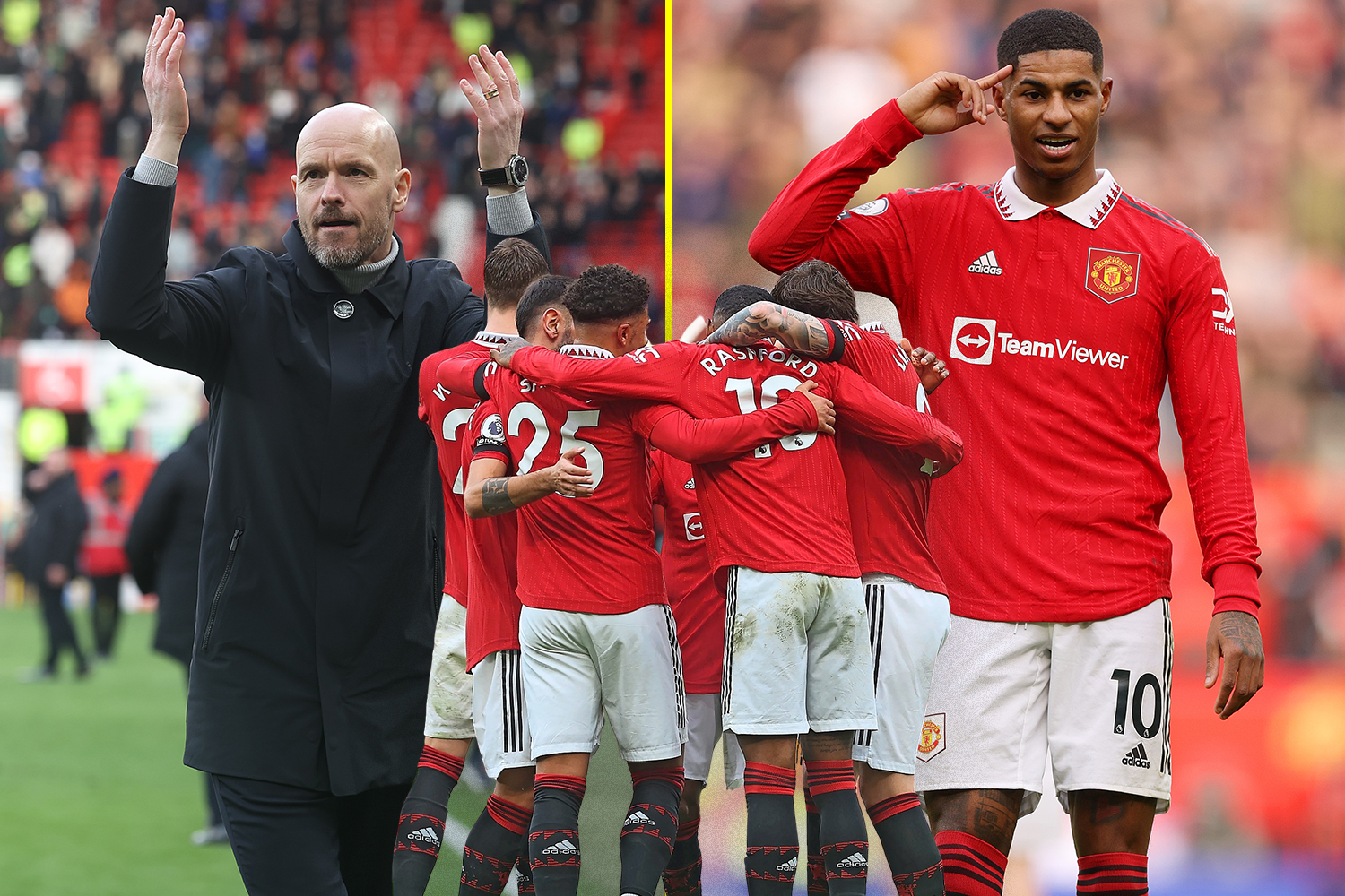 Manchester United ‘will feel invincible’ as they stay in touch with Arsenal, but Erik ten Hag rubbishes title talk ahead of huge clash against Barcelona and Carabao Cup final date with Newcastle