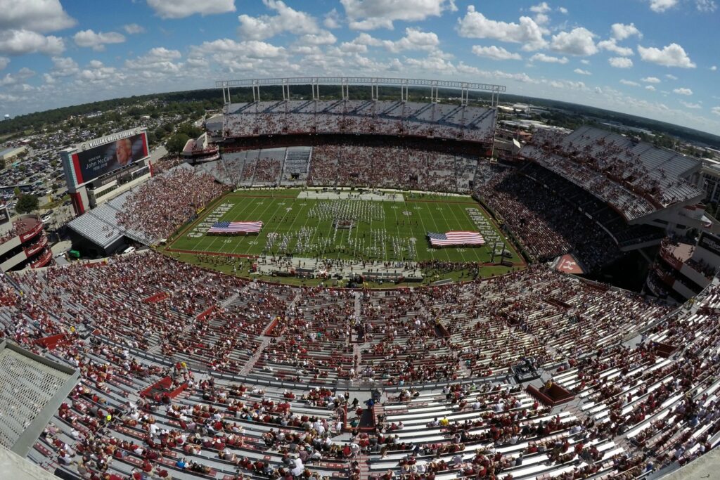 The University of South Carolina in Columbia wants to renovate Williams-Brice Stadium and develop commercial amenities nearby. (Getty Images)
