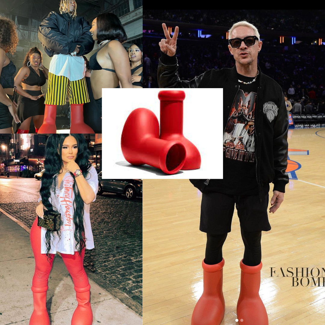 Mschf Red “Cartoon” Boots as Worn by Lil Wayne, Emily B, Coi Leray & More!