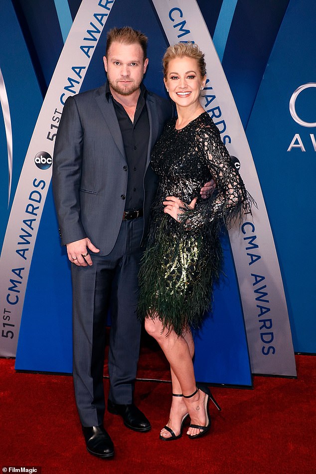 Kellie Pickler is pictured with her husband Kyle Jacobs in November 2017