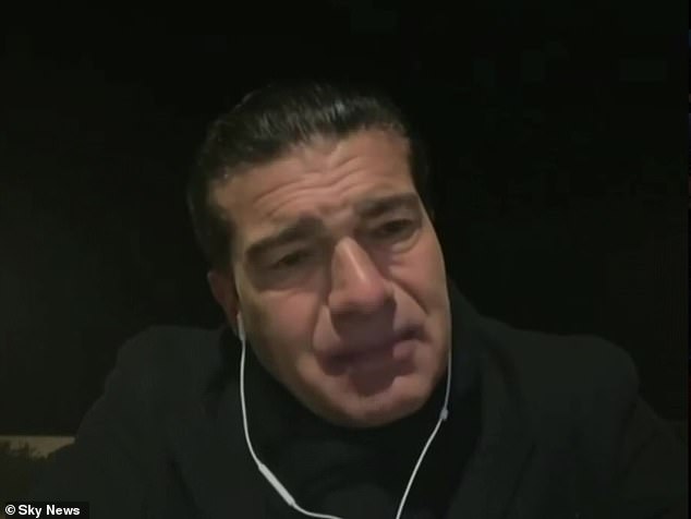 Heartbreaking: British-Turkish actor Tamer Hassan broke down on Sky News on Wednesday as he revealed his family are lost in the rubble of the Turkish earthquake