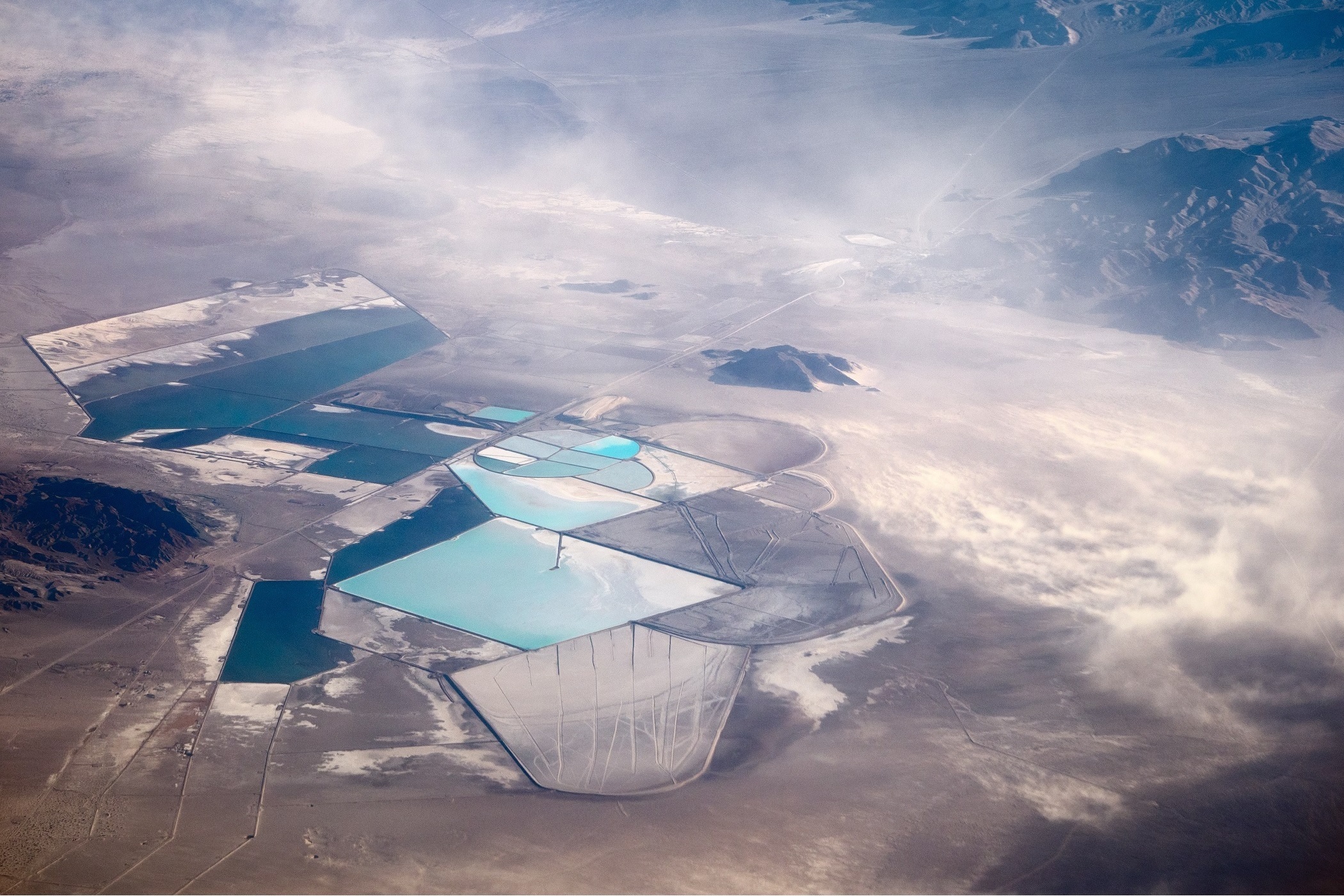 Albemarle Corp., which mines lithium at these evaporation ponds in Silver Lake, Nevada, said it will build a $1.3 billion plant near Columbia, South Carolina, to process lithium hydroxide. (Getty Images)