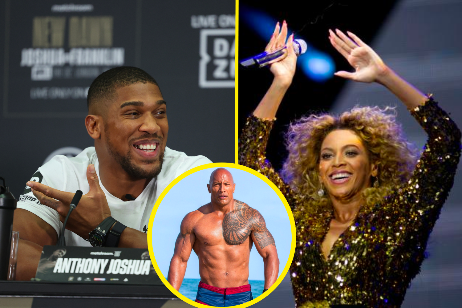 Anthony Joshua says Beyonce is celebrity he would most like to date and claims he would beat The Rock in a wrestling match