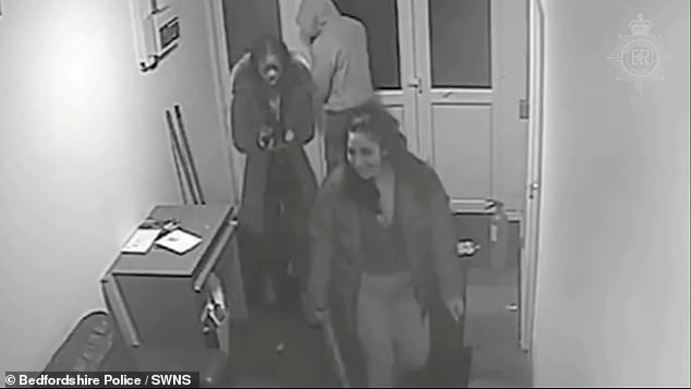 CCTV footage was played to the jury at Luton crown court. Surpreet Dhillon and Temidayo Awe are seen inside the building