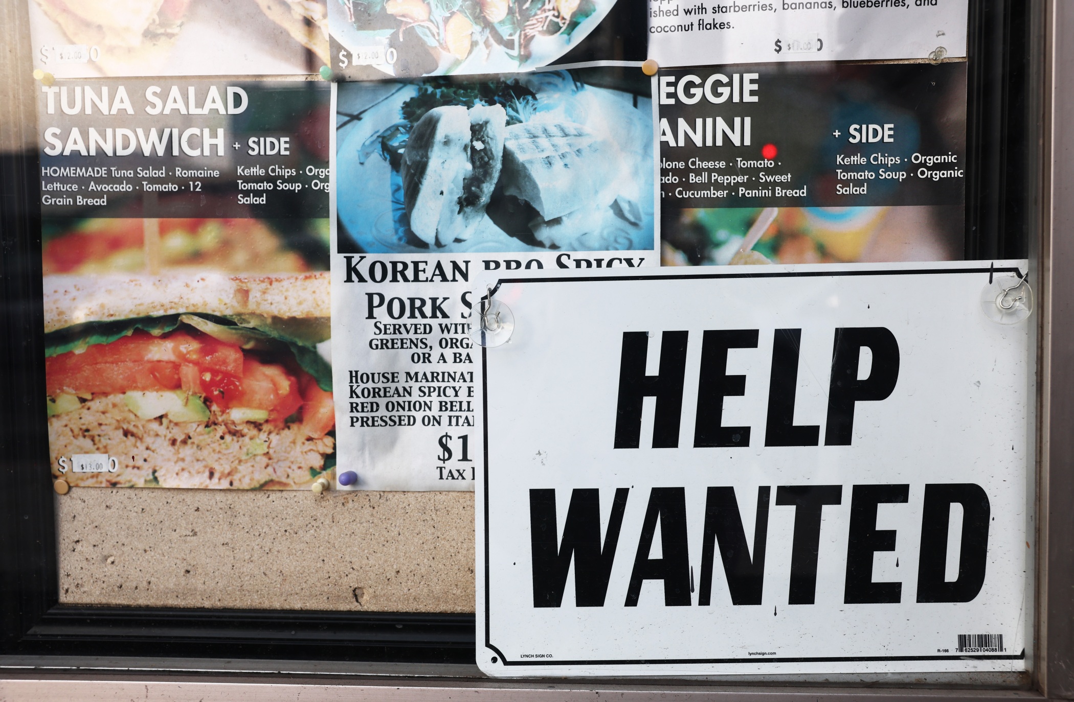 A Help Wanted sign is posted at a restaurant last month amid a still-robust labor market in Los Angeles, California. (Photo by Mario Tama/Getty Images)