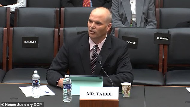 Independent journalist Matt Taibbi testifies before the House committee about the