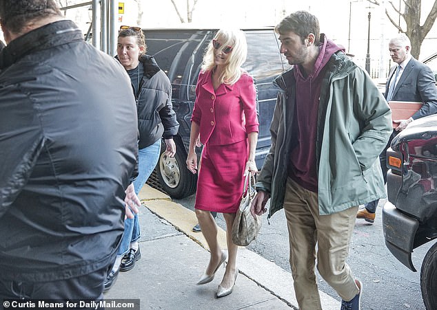 Kellyanne Conway was spotted in New York Wednesday walking into one of the Manhattan district attorney
