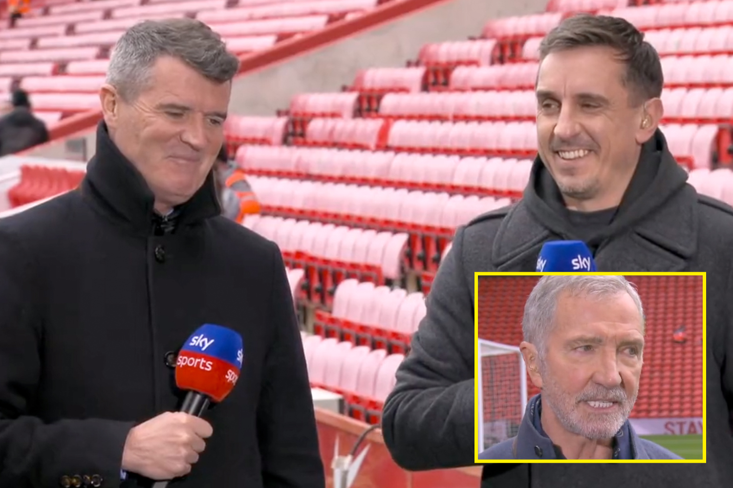 Liverpool legend Graeme Souness has last laugh after Manchester United icons Gary Neville and Roy Keane giggle at his pre-match prediction
