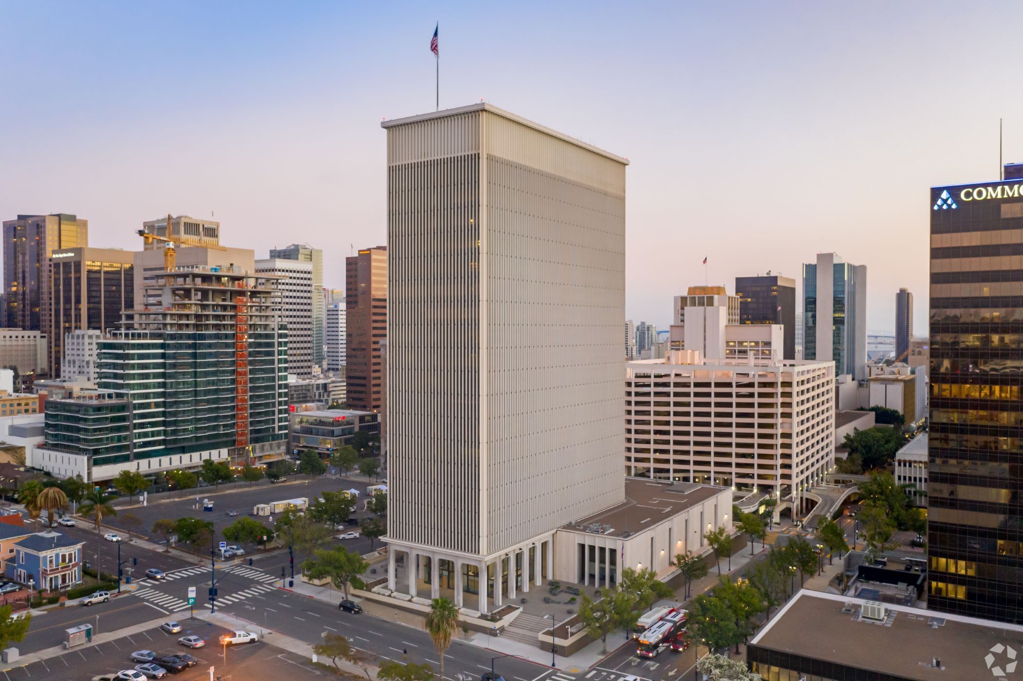 Legal actions followed the city's purchase of the office tower at 101 Ash St. in downtown San Diego. (CoStar)