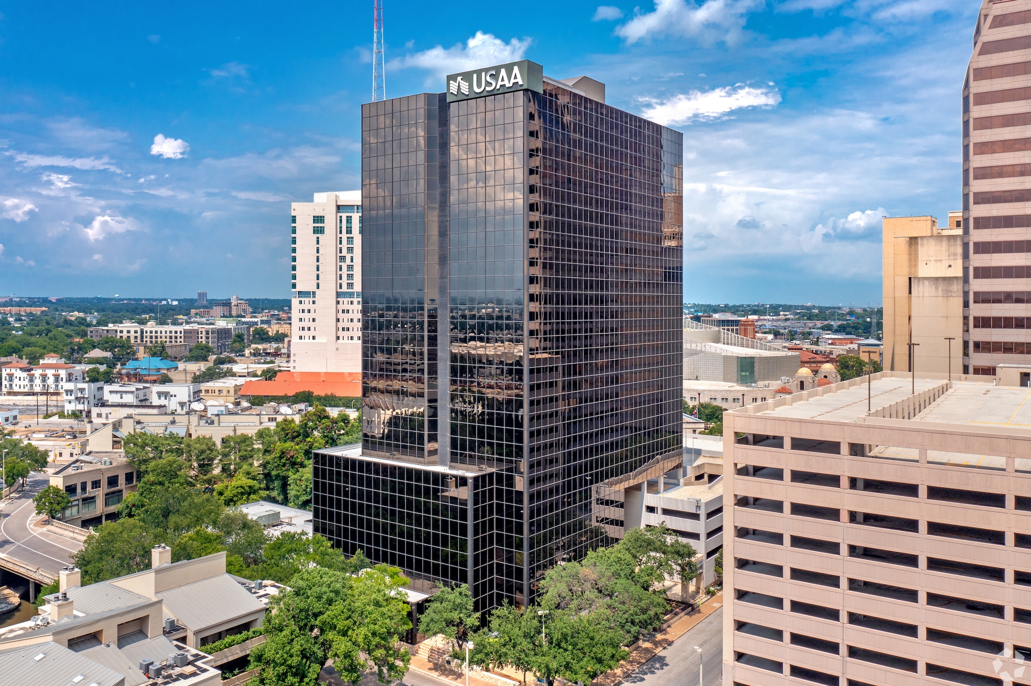 Insurance company USAA recently vacated two office towers it owns in downtown San Antonio, including  one at 700 North Saint Mary's St. (CoStar)