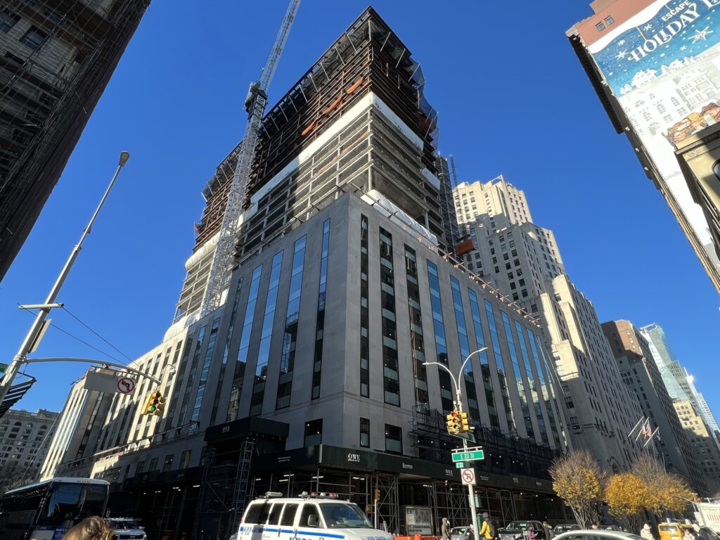 SL Green Realty, Manhattan’s largest office landlord, counts One Madison Avenue among its development properties. (Andria Cheng/CoStar)