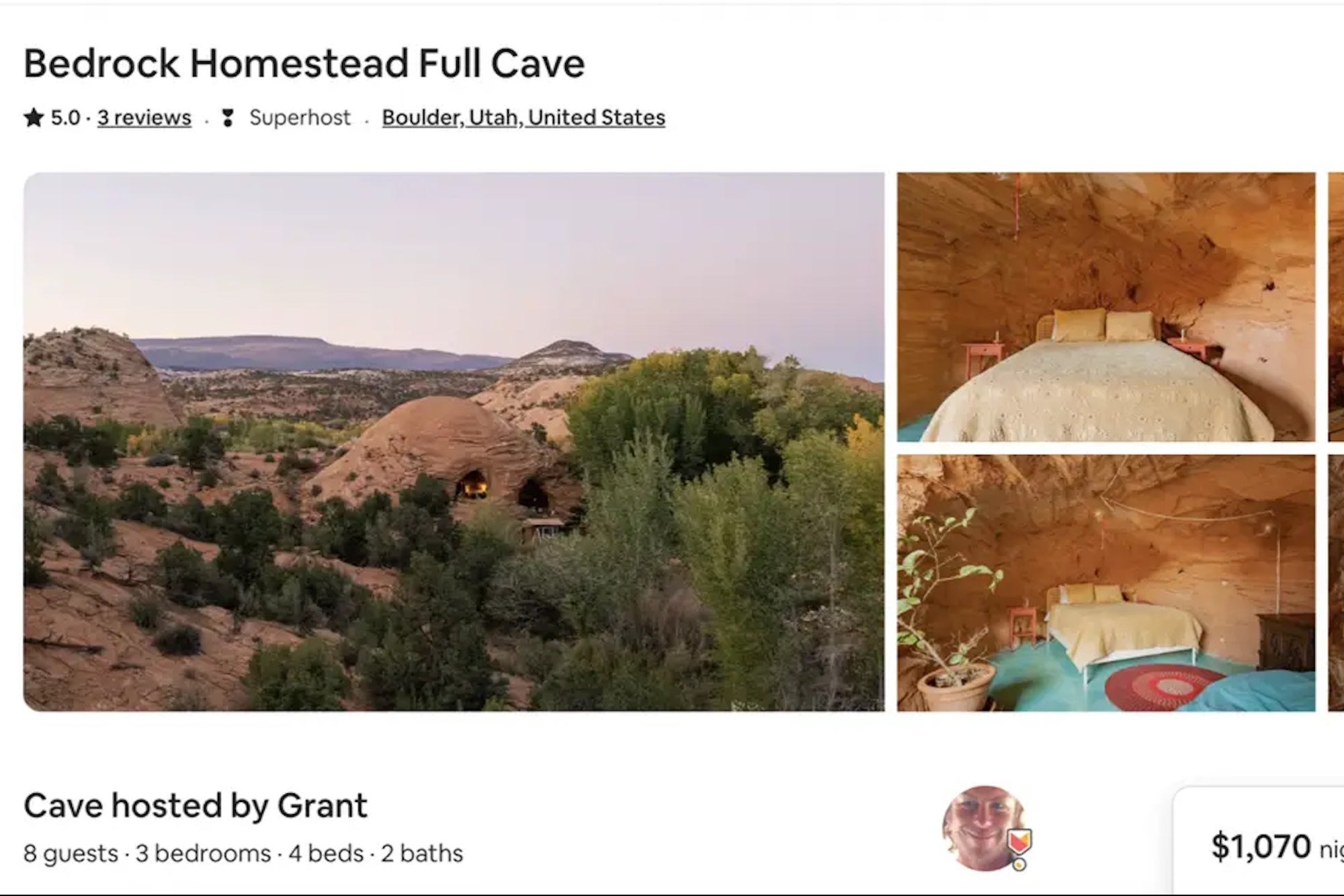 Utah Cave Home Renting for $1,000 a Night on Airbnb: Photos