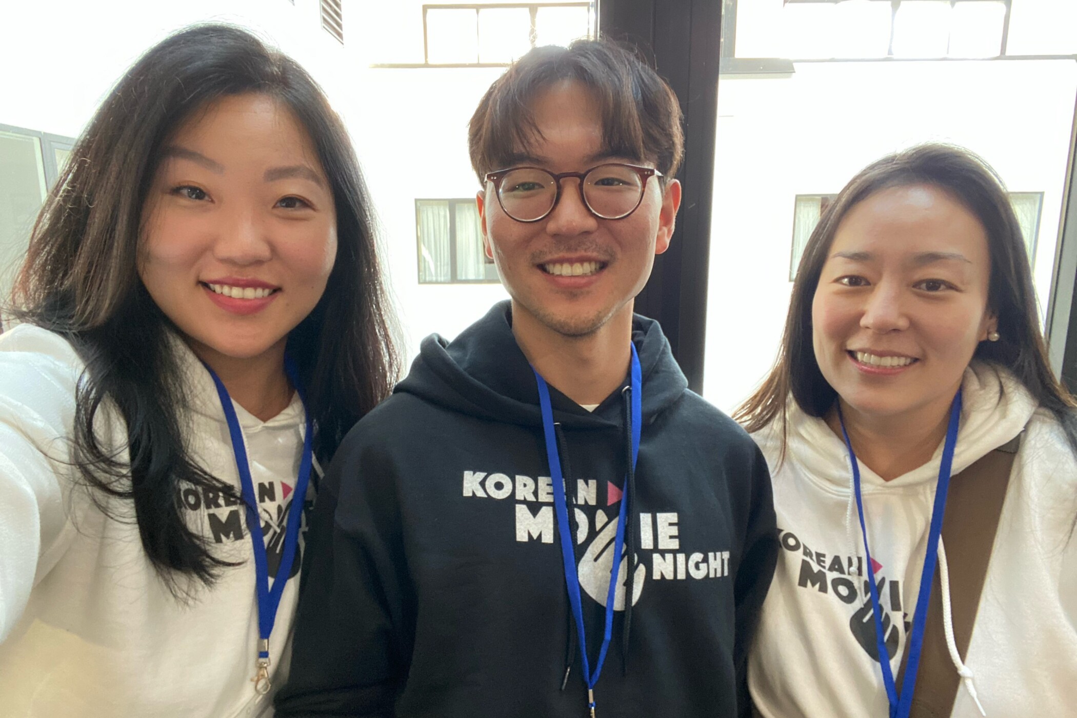 This trio, from left, of CIM Group executive A.J. Canada, Sooj Park and Jen Kim plan to launch the outdoor Korean Movie Night festival next month in downtown Los Angeles. (A.J. Canada)