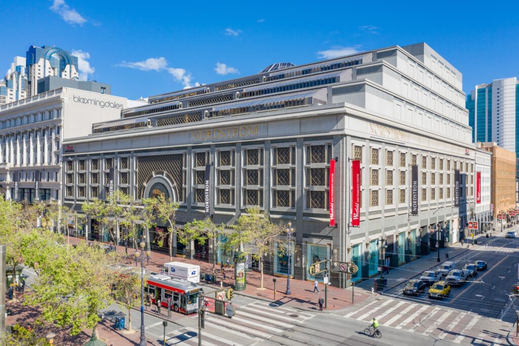 Nordstrom is closing its longtime location in the Westfield San Francisco Centre, where it has operated multiple floors for several decades. (CoStar)