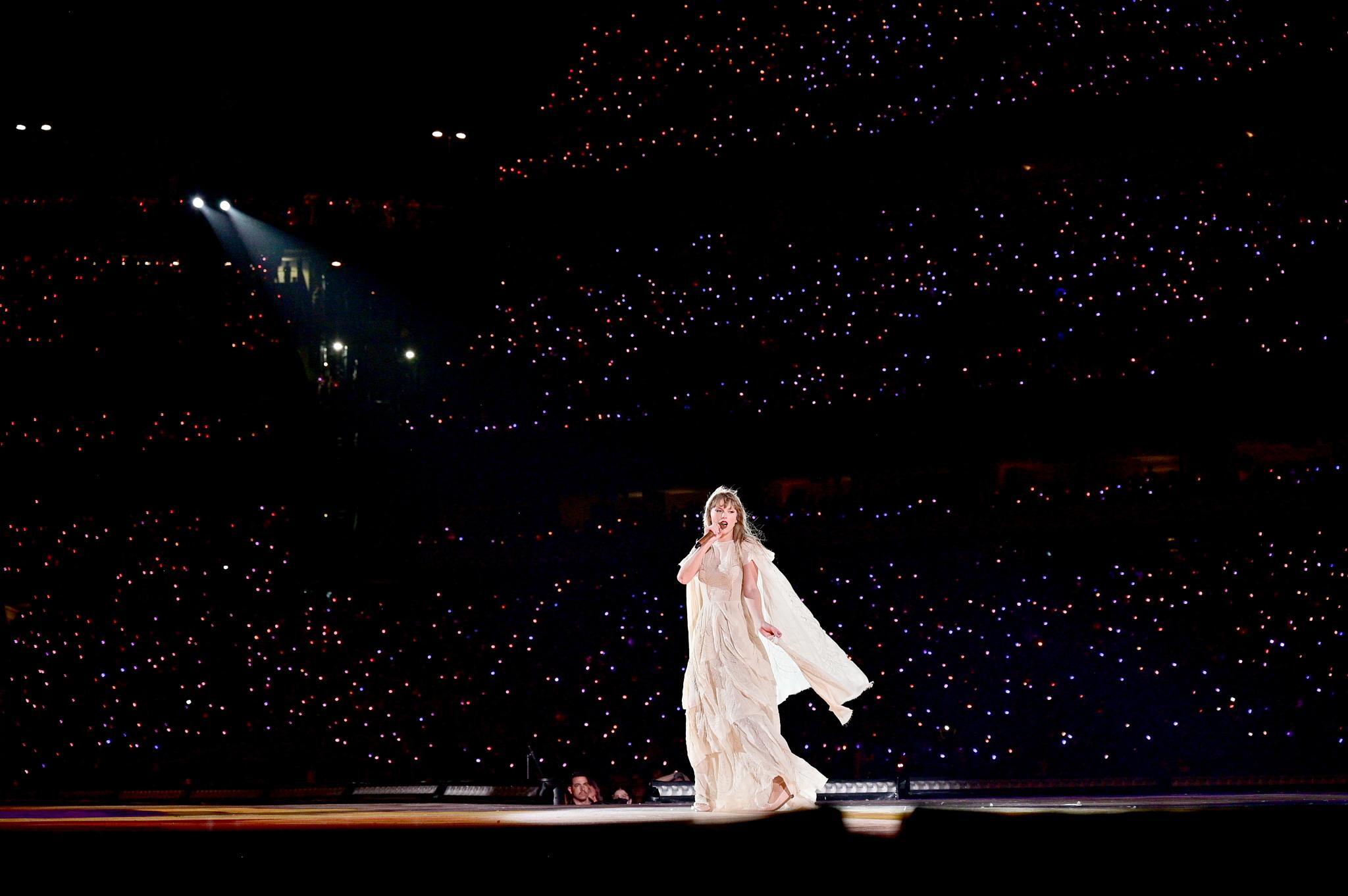 Taylor Swift performs onstage during the Taylor Swift