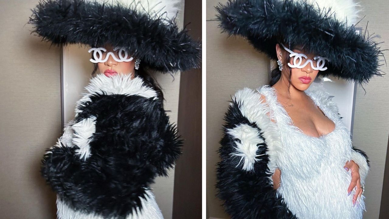 Trailblazer Rihanna Shows Out In a Epic ’94 Chanel Fuzzy Ensemble Ahead of the Met Gala