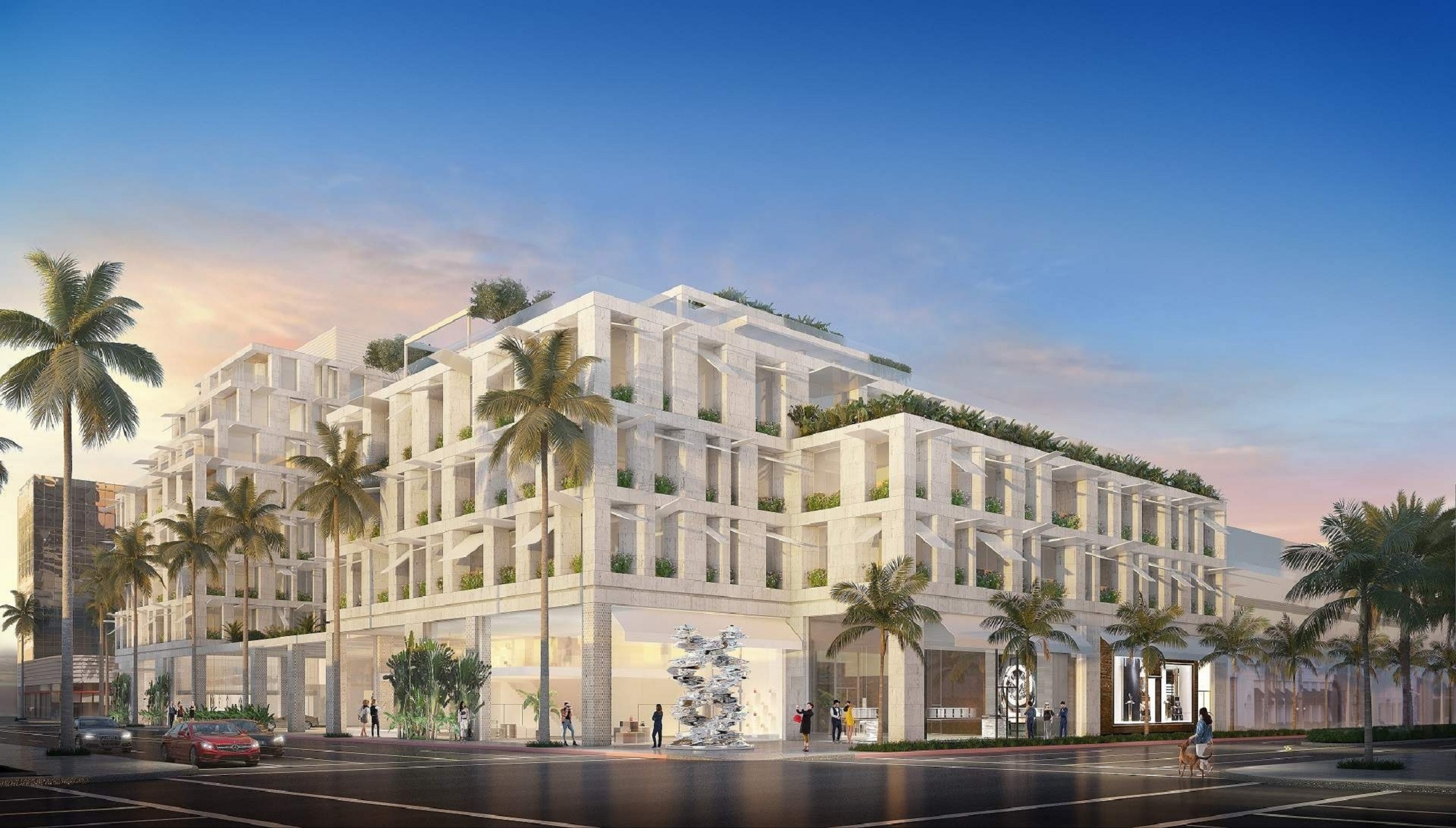 The luxury Cheval Blanc is proposed to rise at 468 N. Rodeo Drive in Beverly Hills, California. (CoStar)
