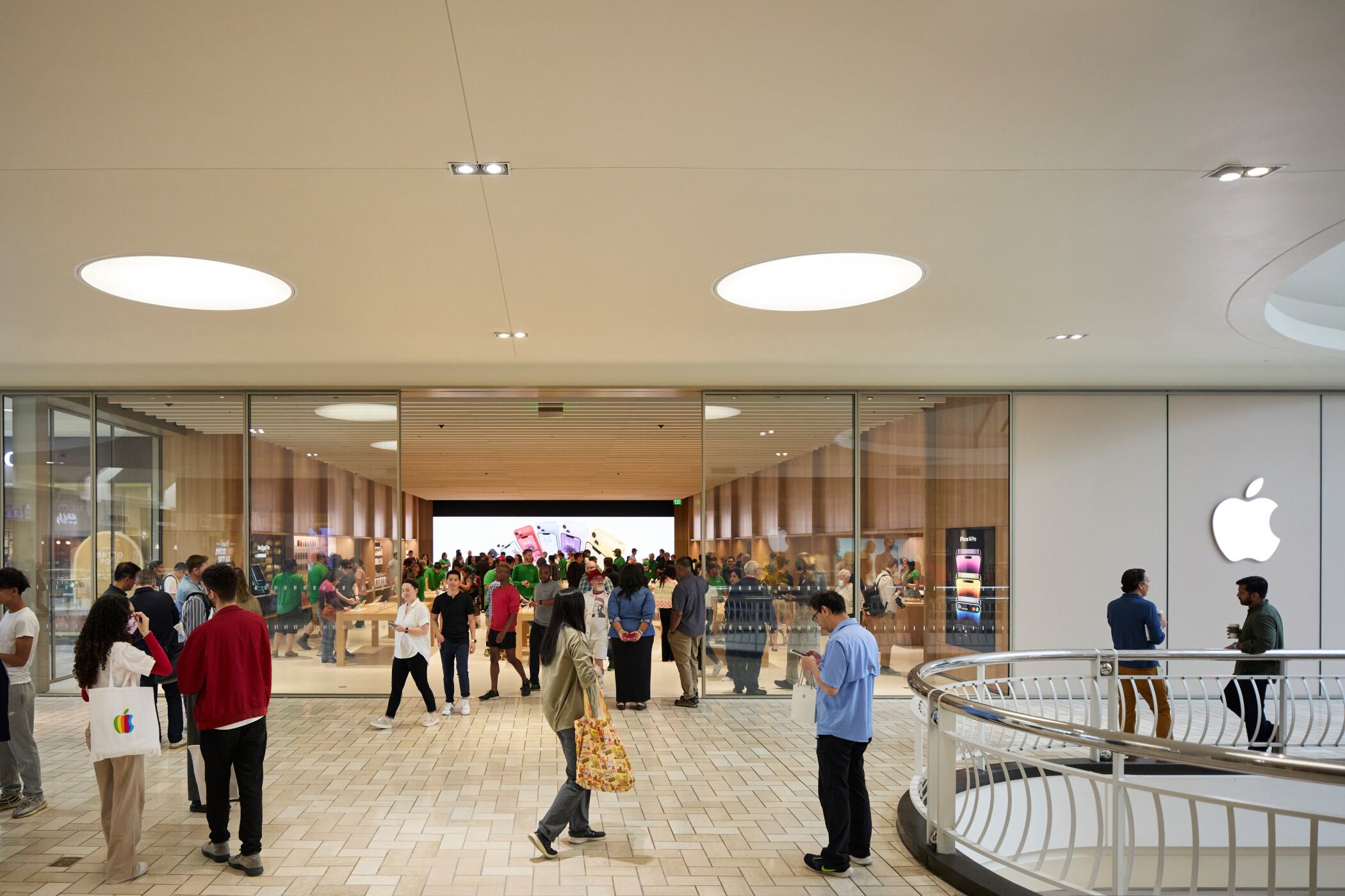 Apple recently relocated and redesigned its Tysons Corner location in Fairfax, Virginia, the tech giant's first retail outpost. (Apple)