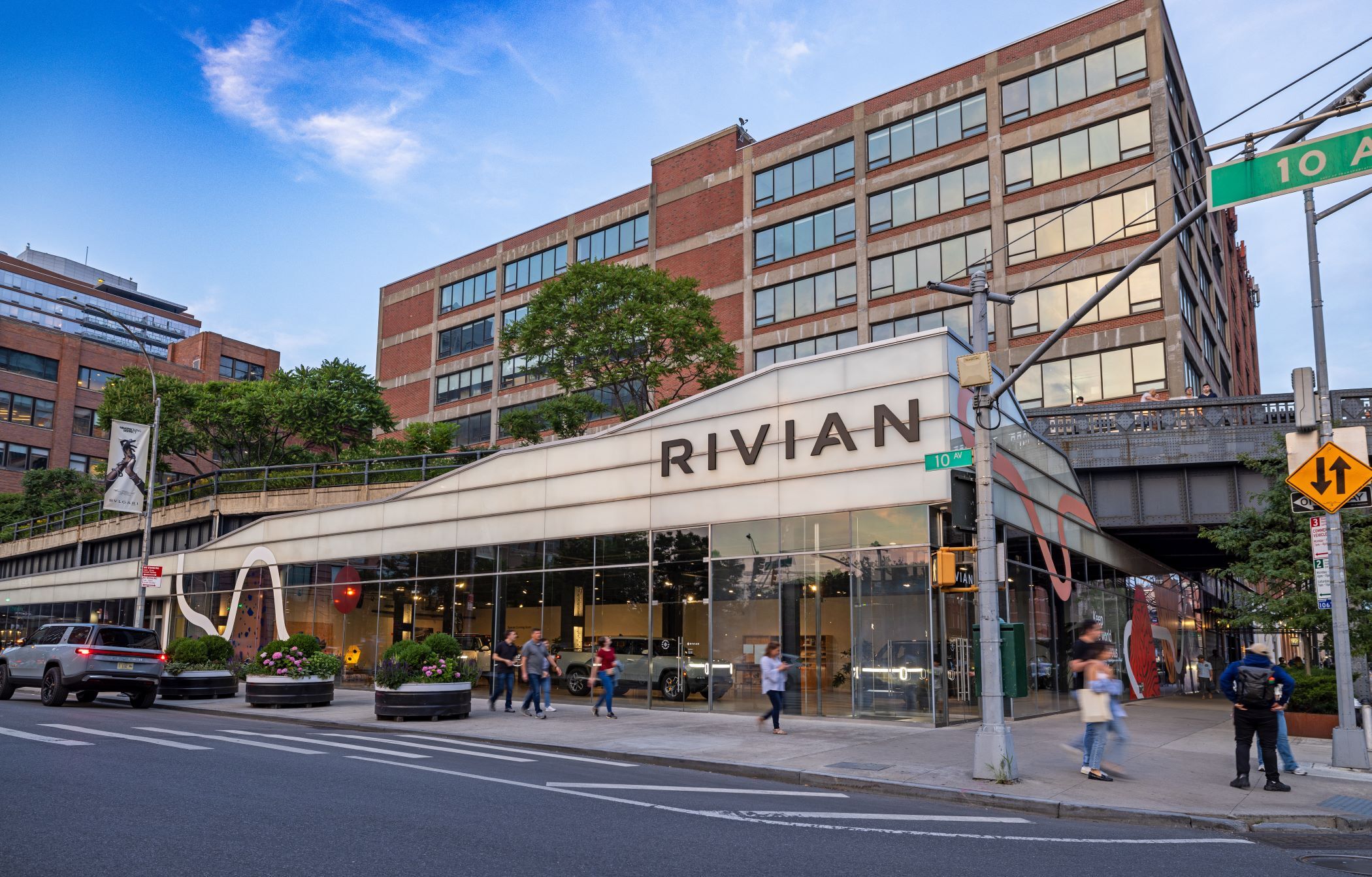 Electric truck maker Rivian opened its first East Coast retail outpost in New York as it plans to launch more than 10 locations across the country this year. (Rivian)