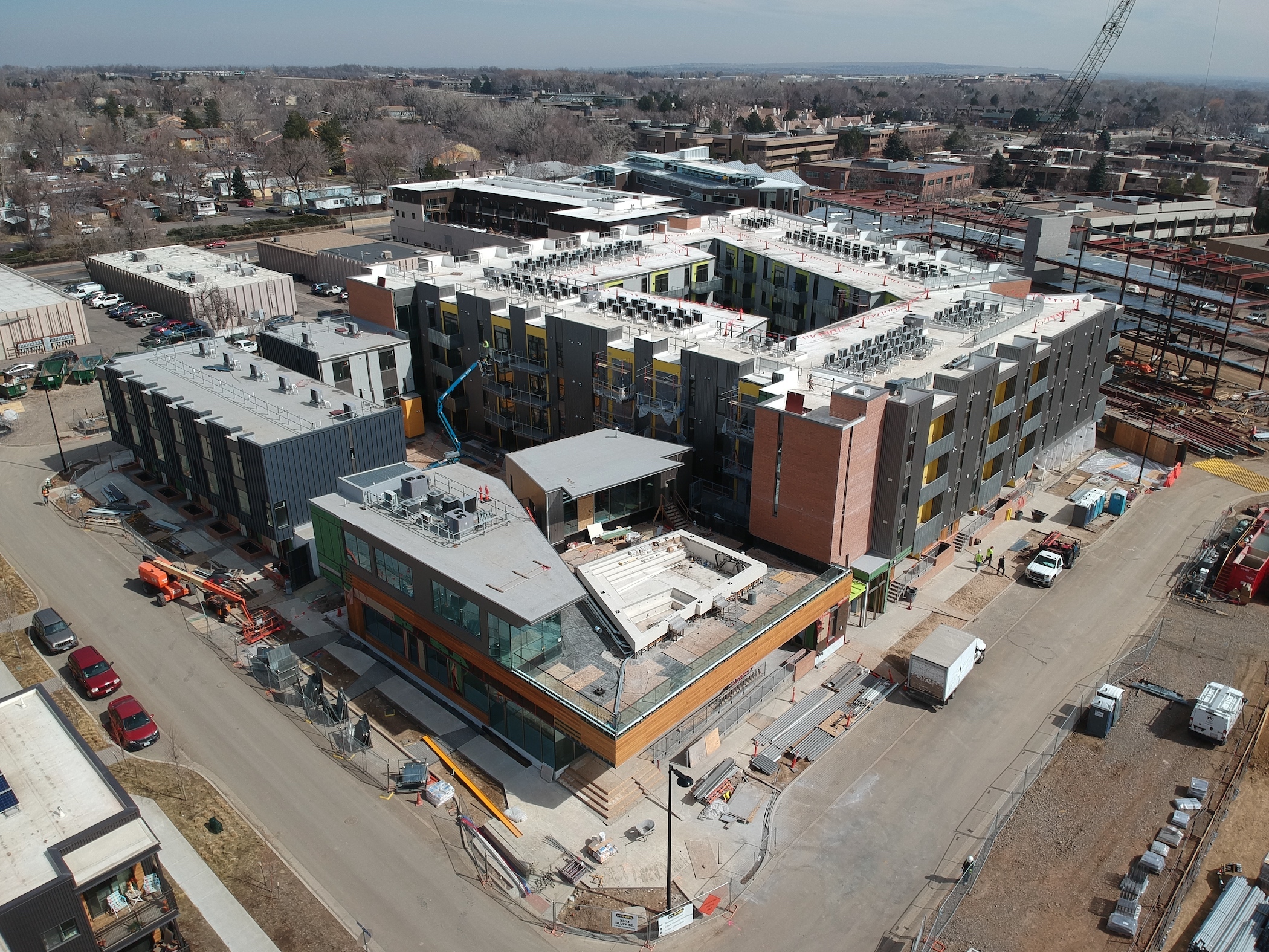 Twitter signed its 64,000-square-foot lease for office space at the Railyards at S’Park mixed-use complex in Boulder, Colorado, at the start of the pandemic. (CoStar)