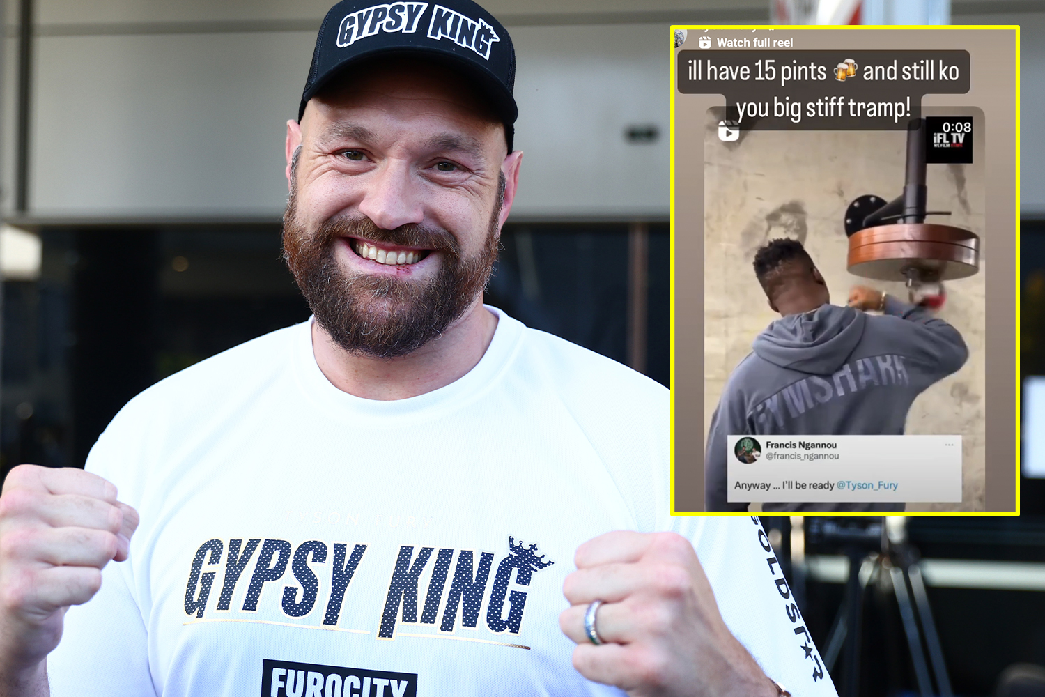 Tyson Fury says he could knock Francis Ngannou out after 15 pints in cheeky dig at UFC icon