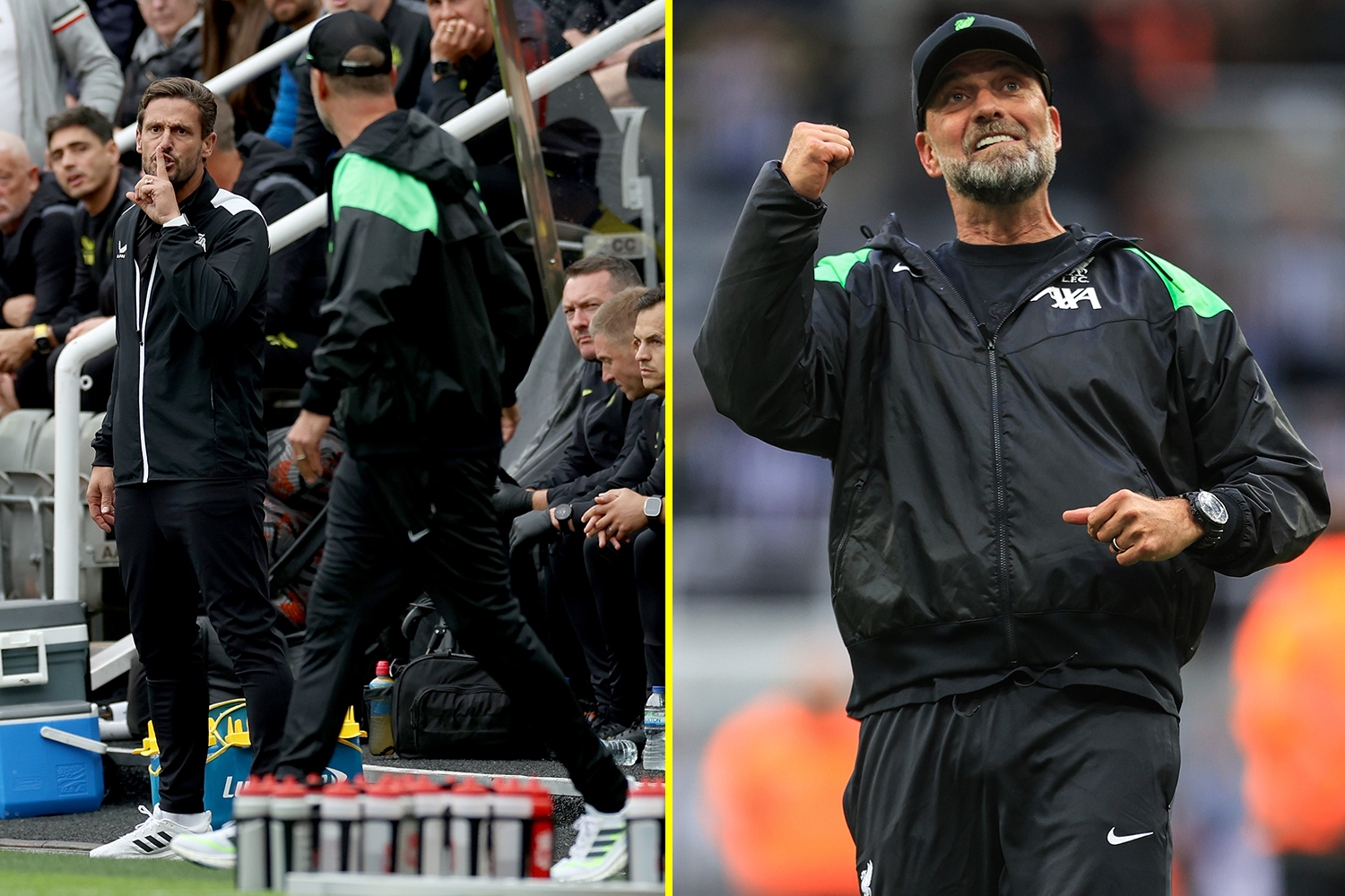 Jurgen Klopp gets last laugh after being shushed by Jason Tindall and reasserts record dominance over Eddie Howe and Newcastle assistant