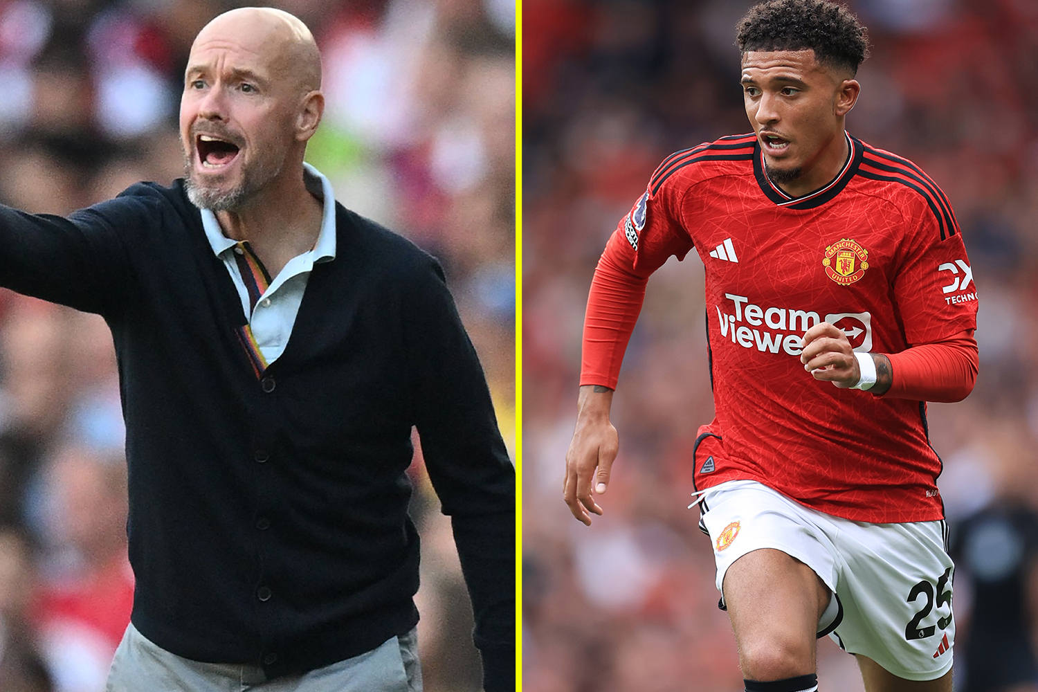 Manchester United chiefs 'take active role' in trying to calm tensions between Jadon Sancho and Erik ten Hag