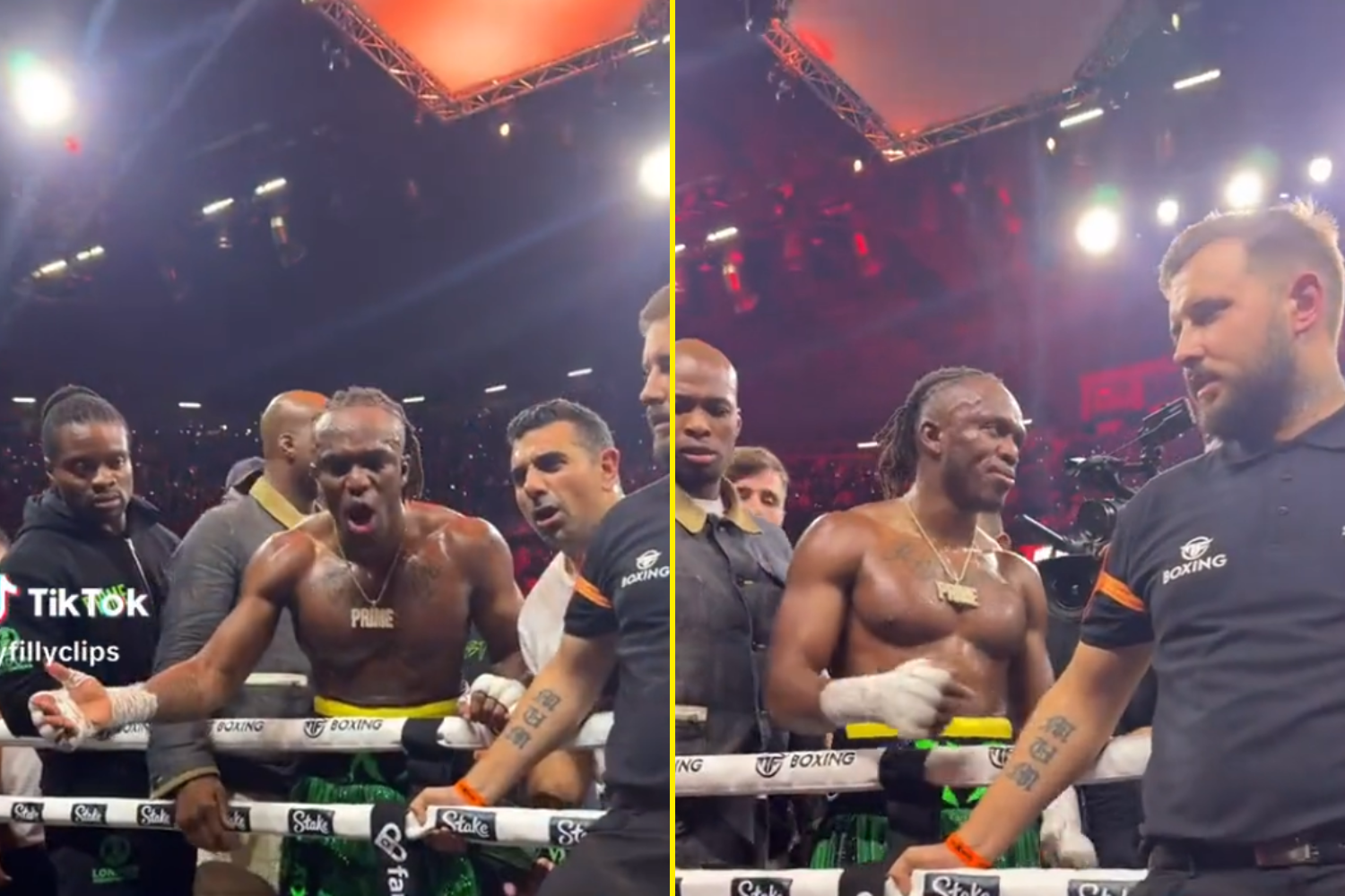 New footage shows KSI confronting judges following controversial Tommy Fury defeat