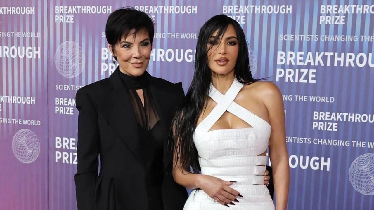 Kim Kardashian Attends the 2024 Breakthrough Prize Ceremony in a White Custom Alaïa Dress with Kris Jenner in a All Black Dolce & Gabbana Look – Fashion Bomb Daily